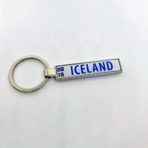 Iceland number plate keyring