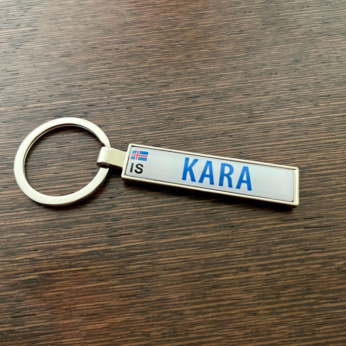 Iceland number plate keyring